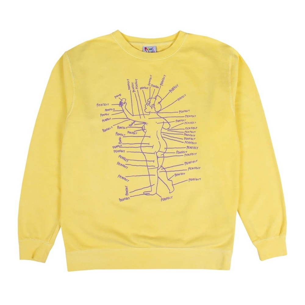 Porous Walker ‘Perfect’ Sweatshirt Yellow Graphic Men's Sweater
